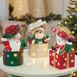 【コストコ】クリスマスナイトライト ボックスフィギュア 3個セット｜常温