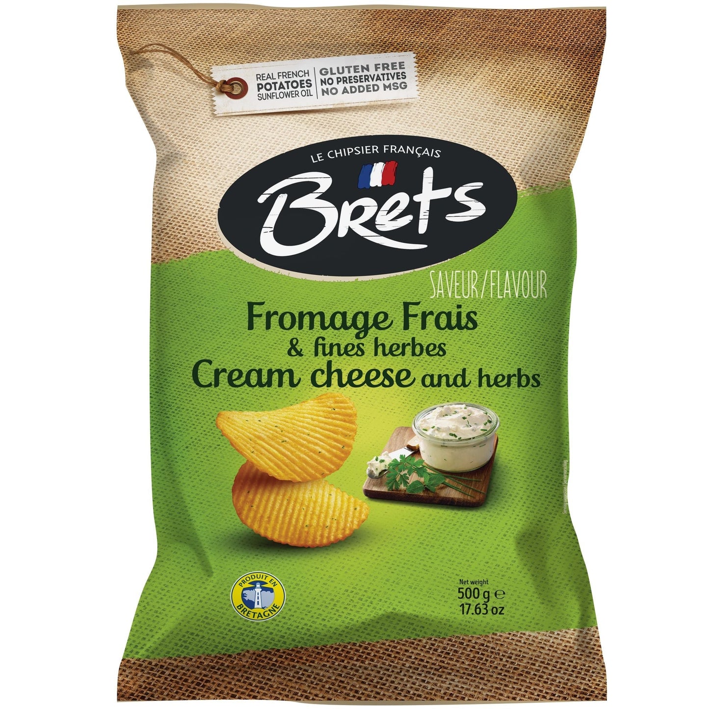 【コストコ】ブレッツ ポテトチップス　クリームチーズ＆ハーブ味 500g｜常温