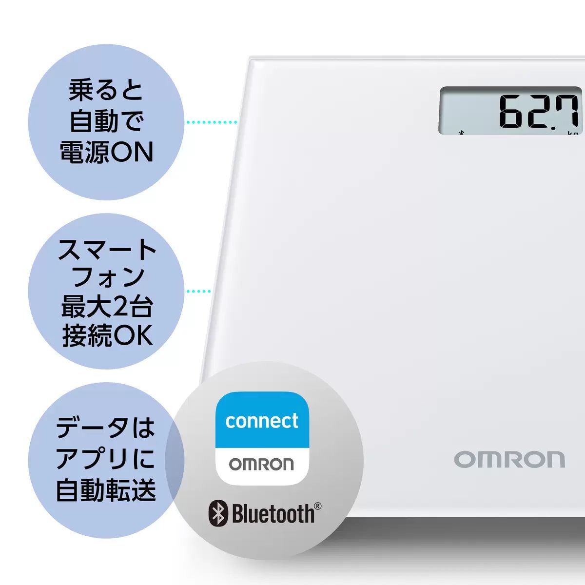 【コストコ】オムロン 通信式体重計 HN-300T2 ホワイト｜常温