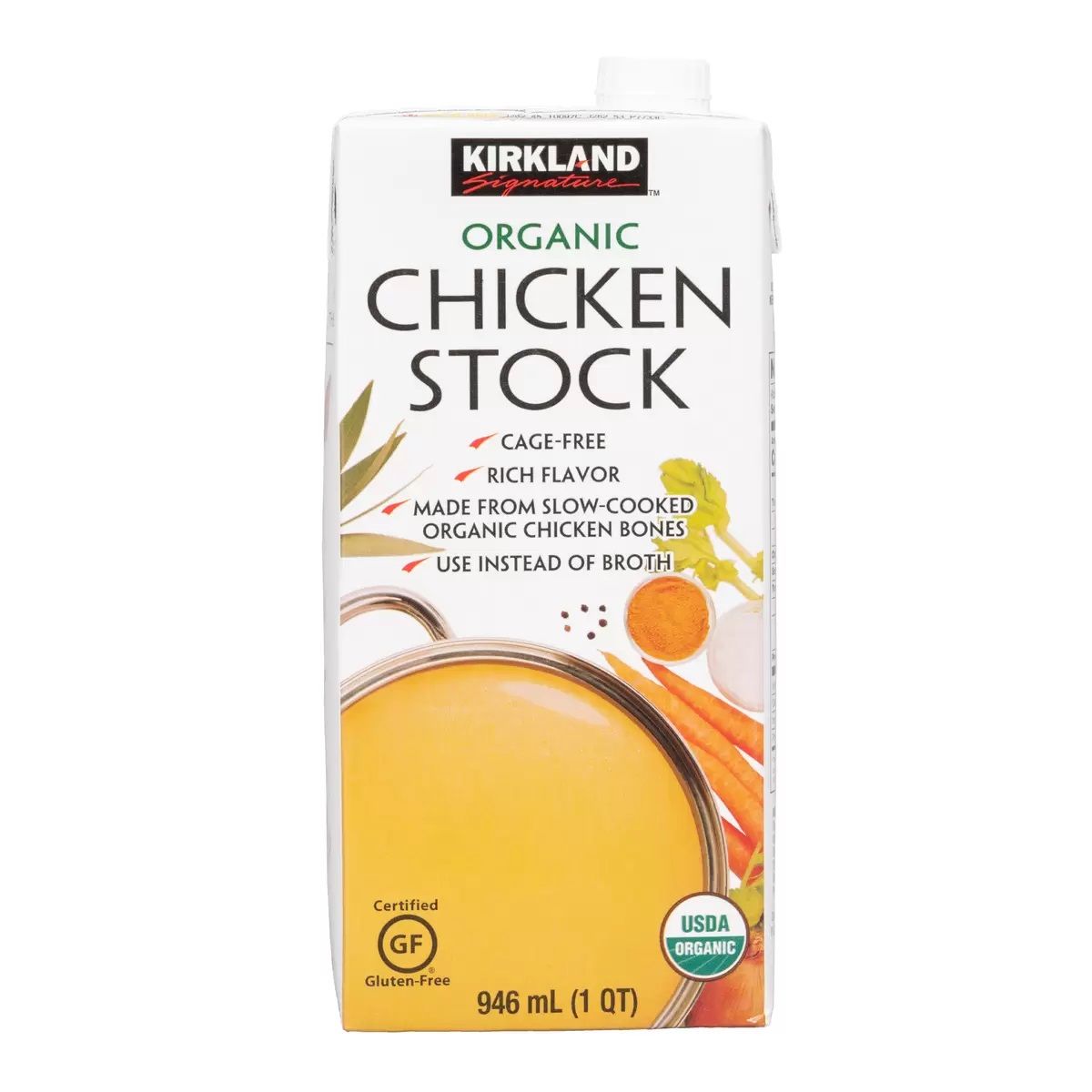 【コストコ】カークランドシグネチャー オーガニックチキンストック 946ml x 6本｜常温