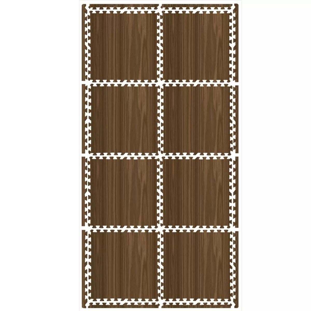 【コストコ】BEST STEP ジョイントクッションマット 8枚 61x61cm サイドパーツ付き チェスナッツ｜常温