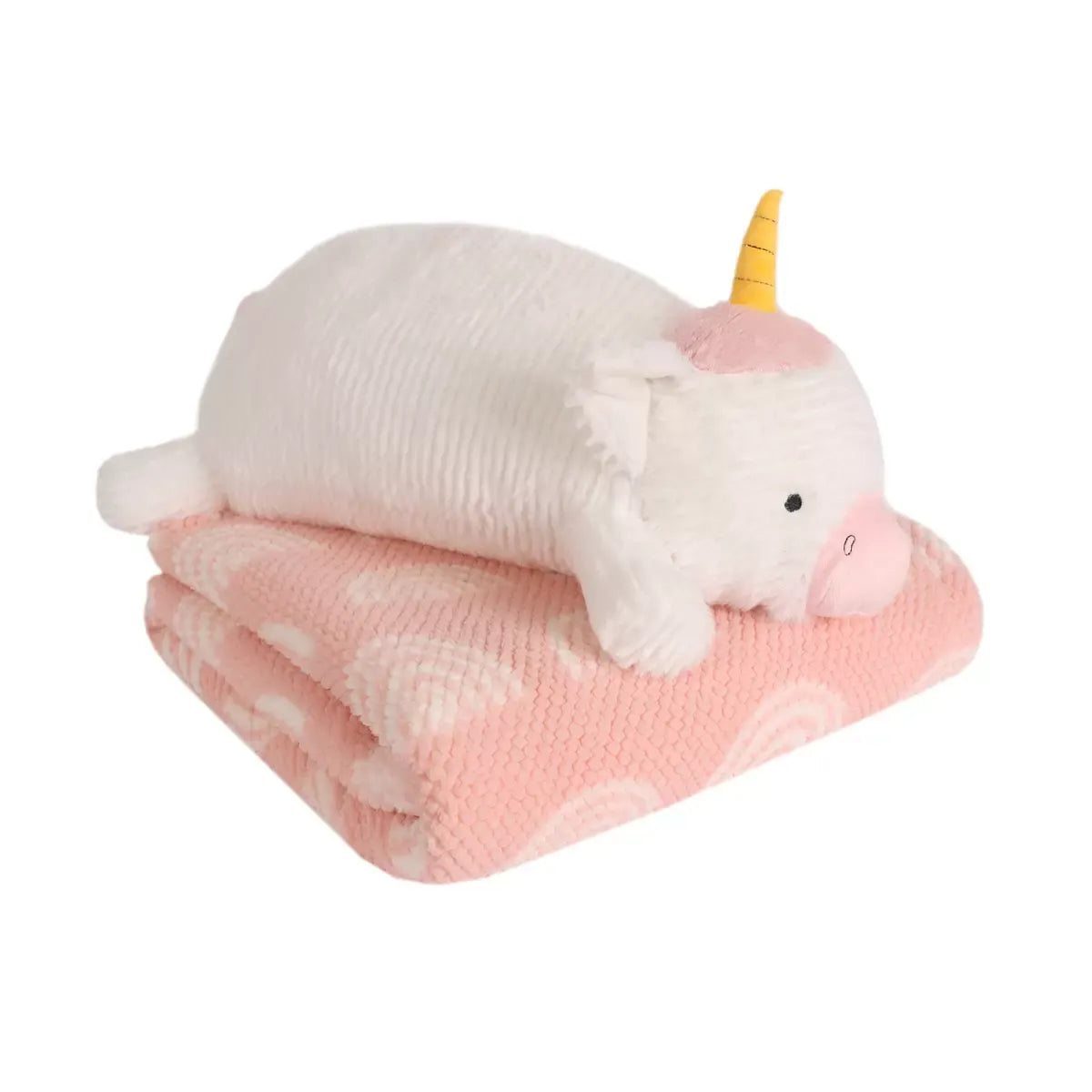 【コストコ】リトルミラクル ブランケット＆クッション セット 76×114cm ユニコーン｜常温